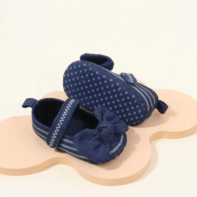 Factory Directly Beautiful Fancy Baby Girls Shoes Soft Sole Newborn Infant Shoes for Girls Cute Bowknot for Toddler Girls manufacture