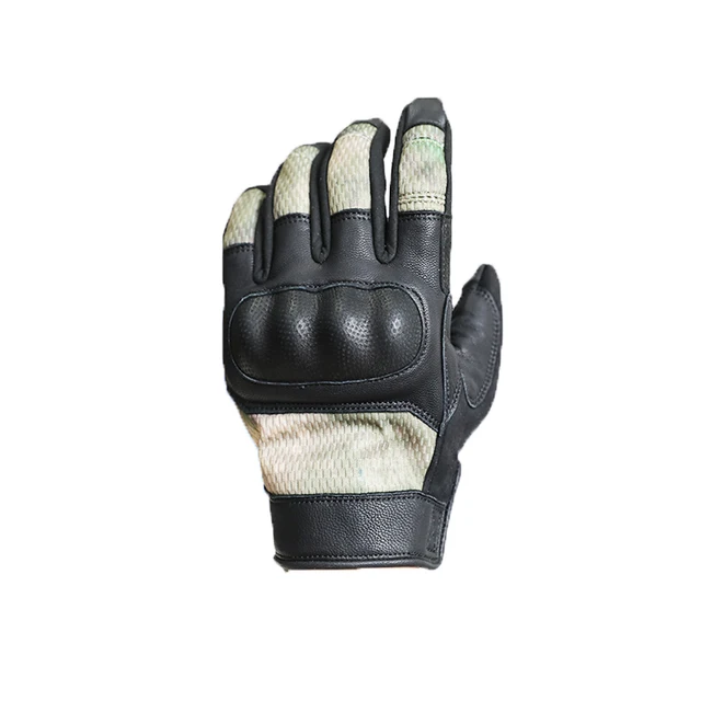 Premium sheepskin thickened impact resistant touch screen full finger tactical gloves