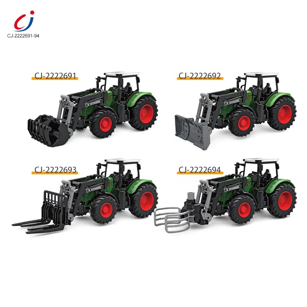 Chengji kids vehicle series farm toy tractor model four wheel farmer car toy slide friction car farmer truck