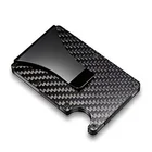 Clip Carbon Rfid Wallet RFID Blocking Real Carbon Fiber Card Holder Money Clip Carbon Fiber Rfid Wallet Men