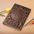 Diary Antique 3D Embossed Leather Journal Writing Notebook Handmade Leather Travel Diary Notepad Sketchbook