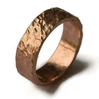 Brass Ring Customized Handmade Mens Rustic Vintage Copper Brass And Bronze Meteorite Ring