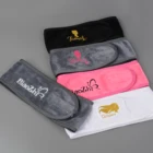 Custom Logo Spa Facial Headband Terry Cloth Spa Headband Stretch Towel Washable Facial Hairband Makeup Wrap Headbands