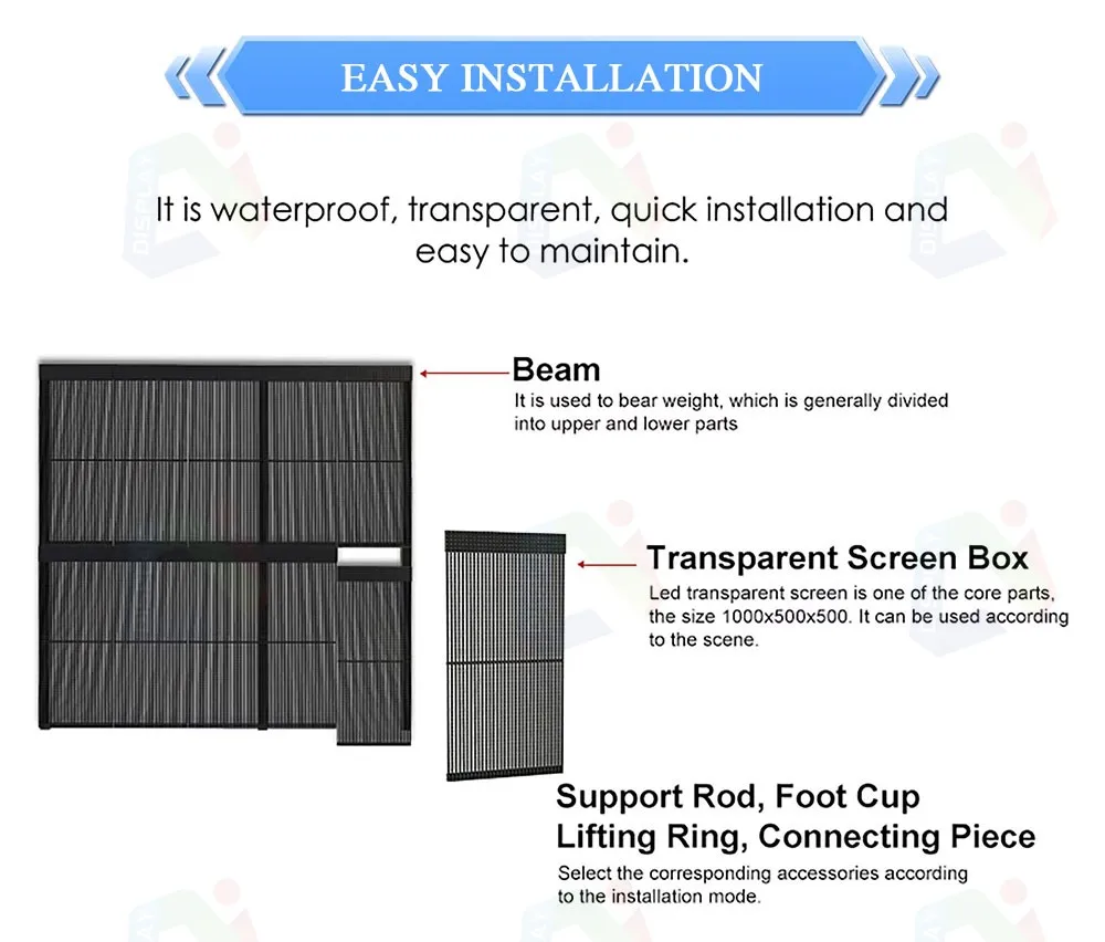 product new year flexible led film display indoor stage led video wall transparent led screen shopping malls transparent led display-3