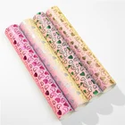 Pu Leather Watermelon Glitter Pu Embossing Pu Leather Pu/pvc Synthetic Leather Nonwoven Fabric