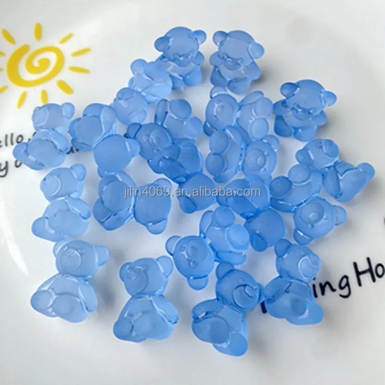 500g New DIY jewelry accessories 15mm frosted acrylic bear beads Color Korean Bracelet beads material accessories