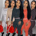 2020 Women Fall Clothing 2 Piece Set Outfits Woman Sweat Suits 2 Piece Biker Pant Sets Women Tracksuits Jogger Sets