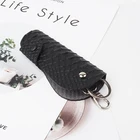 Key Chain Wallet In Black Color With Snap Closure As Well With Press Button