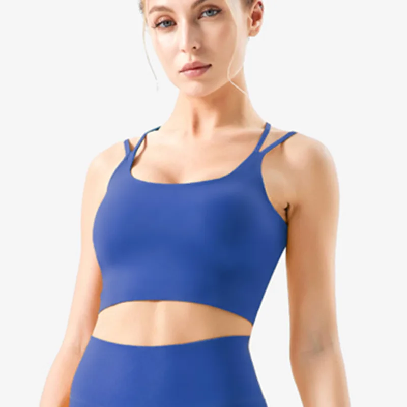 Custom Thin Strip Yoga Vest High Elastic Leopard Print Sport Bras Women Yoga Without Underwire