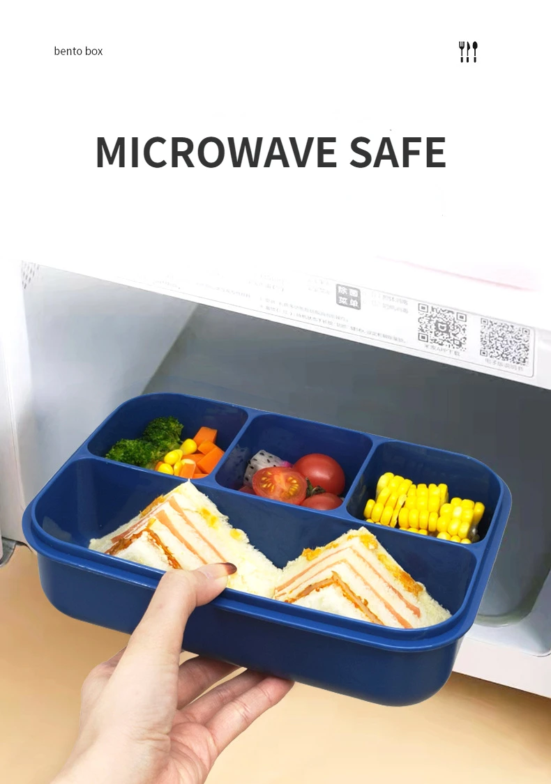 Kids Bpa Free Plastic Lunchbox Microwave Safe Leakproof Bento Lunch Box For Kids Dish Washer