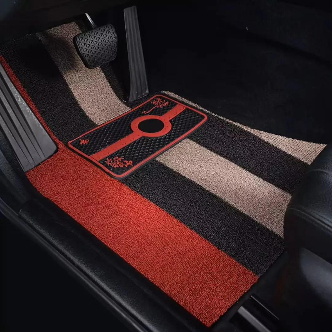 汽车脚垫通用套装粉色汽车地垫