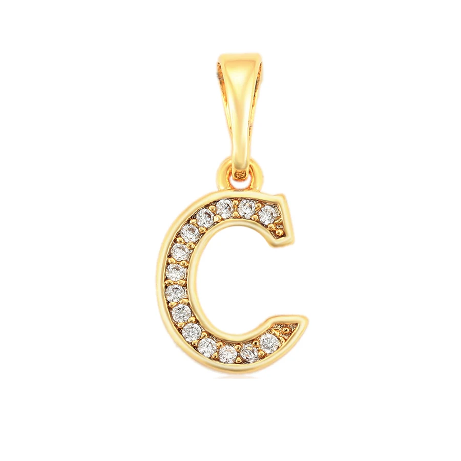 Buy Letter C Pendant,Synthetic Cz Gold 