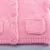 solid 100% cotton newborn baby girls' round Neck pink Cardigan Knit kids clothing sweater coat