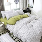 Simple Wholesale 100% Polyester Simple Pastoral Style Most Popular Bedding Set Include 1 Duvet Cover 1 Bed Sheet 2 Pillow Cases