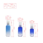 Blue Skin Personal Set Packing Blue Unique Empty Lotion Glass Bottle