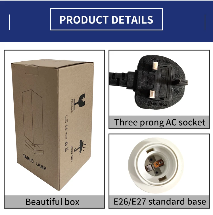 USB linen table lamp is suitable for hotel decoration room bedside table lamp