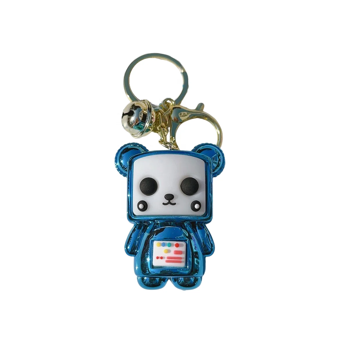 Wholesale creative Cute Kawaii Panda doll key chain delicate Car pendant Keychain accessories Small gift plastic key chains