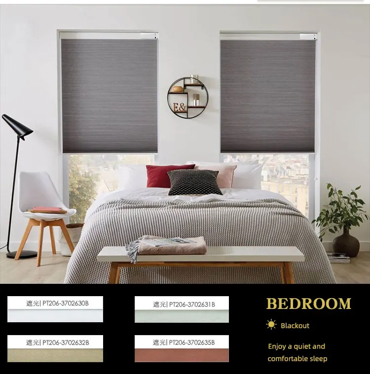 Day And Night Honeycomb Blinds Motorized Double Cellular Sheer Semi