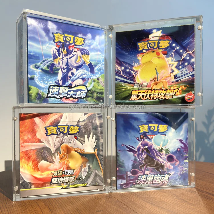 Shp Custom Clear Acrylic High Glass Japanese Pokemon Booster Box