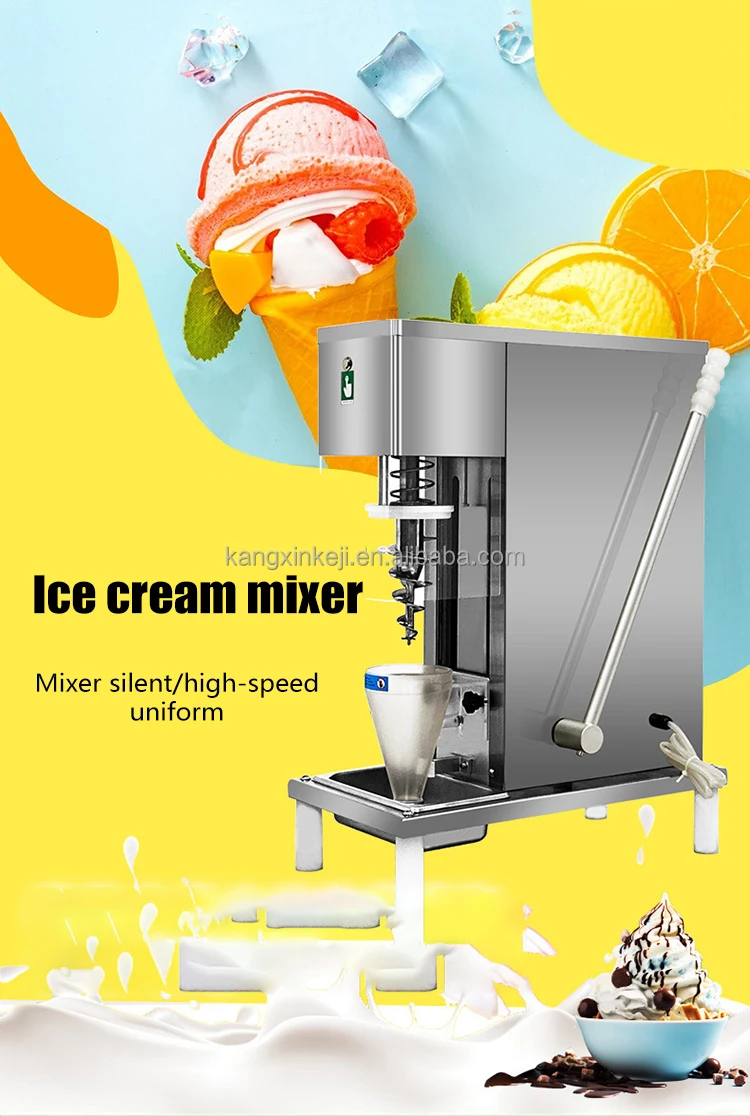 Gelato Fruit Machine Swirl Drill Frozen Yogurt Real Fruits Ice Cream