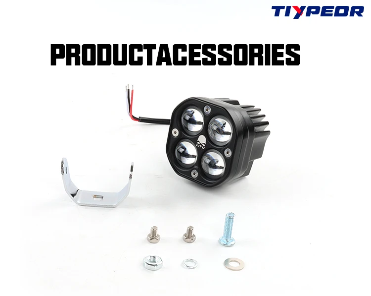 product tiypeor high power 3 inch 40w motorcycle led pod light off road truck tractor trailer bumperdual color spot beam driving lamp-6