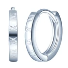 Earrings Silver Earring Small Huggie Earrings 925 Silver Roman Numerals Hoop Earring Rose Gold Plated
