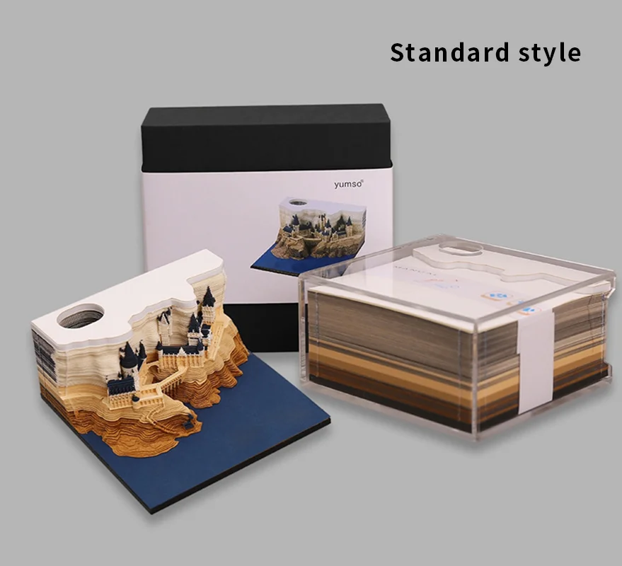 Omoshiroi Block Magic 3d Hogwarts Castle Paper Craft Memo Pad Child