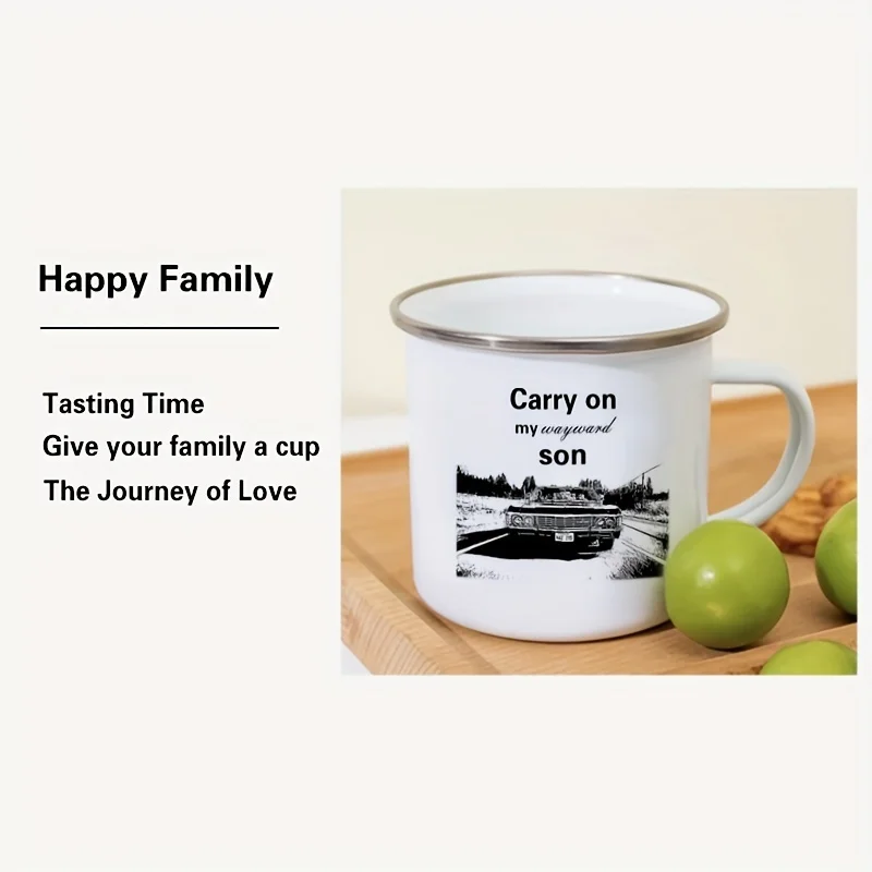 Christmas 12 oz 350 ml sublimation blank enamel mug with stainless steel rim enamel kettle cups in stock