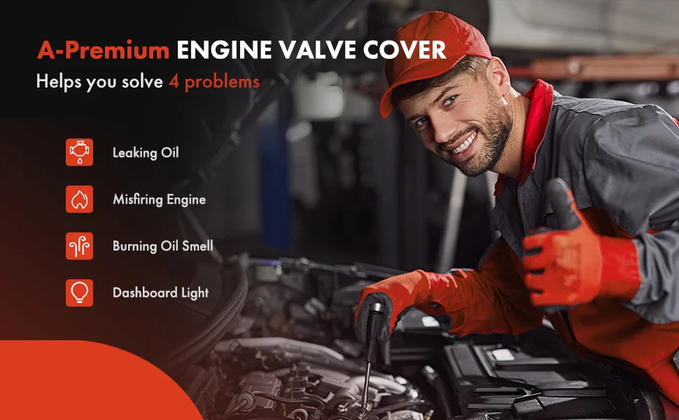 Upgrade Engine Valve Cover, with Gasket Compatible with Nissan Frontier 2005-2019 Nissan Frontier 2.5L QR25DE # 13264EA000 factory