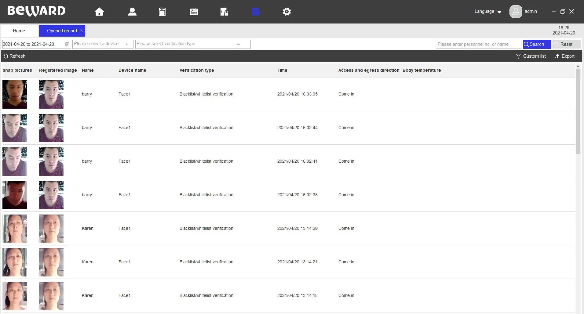 Attendance software