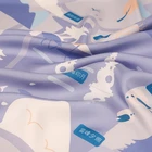 Scarf Wholesale Wensli Cheap Neck Women Print Real Silk Scarf Map