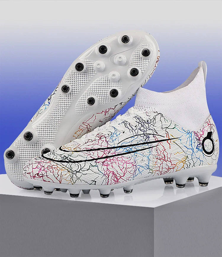 廉价舒适高帮足球鞋男足球鞋鞋钉室内足球鞋