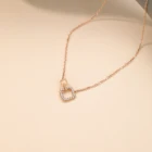 New Diamond New Arrival 18K 14K Fashion Clavicle Chain Necklace Geometric Diamond Pendant For Girlfriend