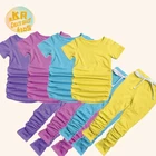 Children Clothing Wholesale High Quality Baby Stacked Top And Pants Children Clothing
