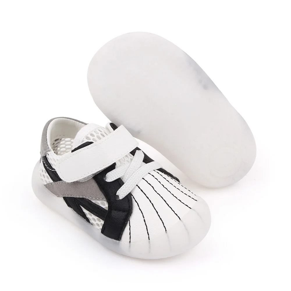 Spring and Autumn New 0-3 Years Old Breathable Mesh Shell Head Soft Soled Baby Walking Shoes details