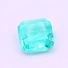 Gem Hot Brazilian Paraiba Color Synthetic Tourmaline Square Cushion Gem Stones