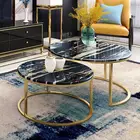 Coffee Table Modern Luxury Living Room Coffee Table Nest Table With Stainless Steel And Marble