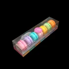 Plastic Box Plastic ACCEPT CUSTOM 7 Compartment Takeaway High Clear Color Disposable Plastic Macaron Boxes