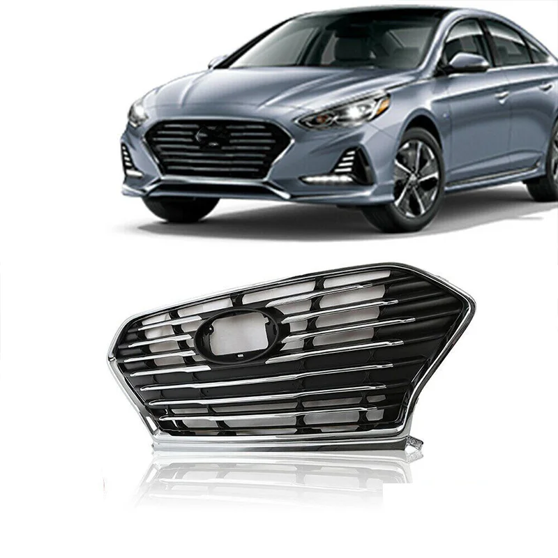 product voor 2018 2019 2020 hyundai sonata voorste bovenste auto grille chrome vervanging grille auto body kit-35