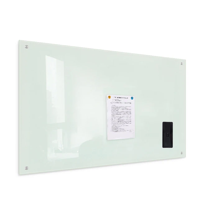 Glass Board Glass Whiteboard Large Sizes Magnetic White Tempered Glass ISO Transparent 4mm Wooden Whiteboard for Classroom