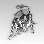 Logo Custom Logo Metal Sticker Custom Car Emblem 3D Zinc Alloy Car Stickers Badge Bull