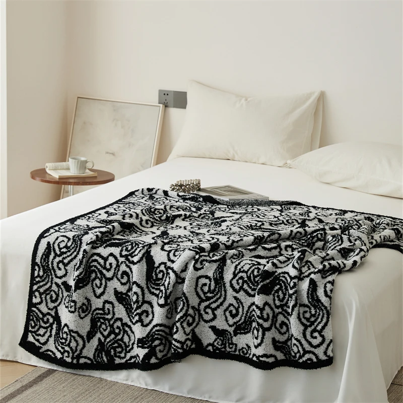 product classical auspicious cloud knitted blanket for home decoration xy-57