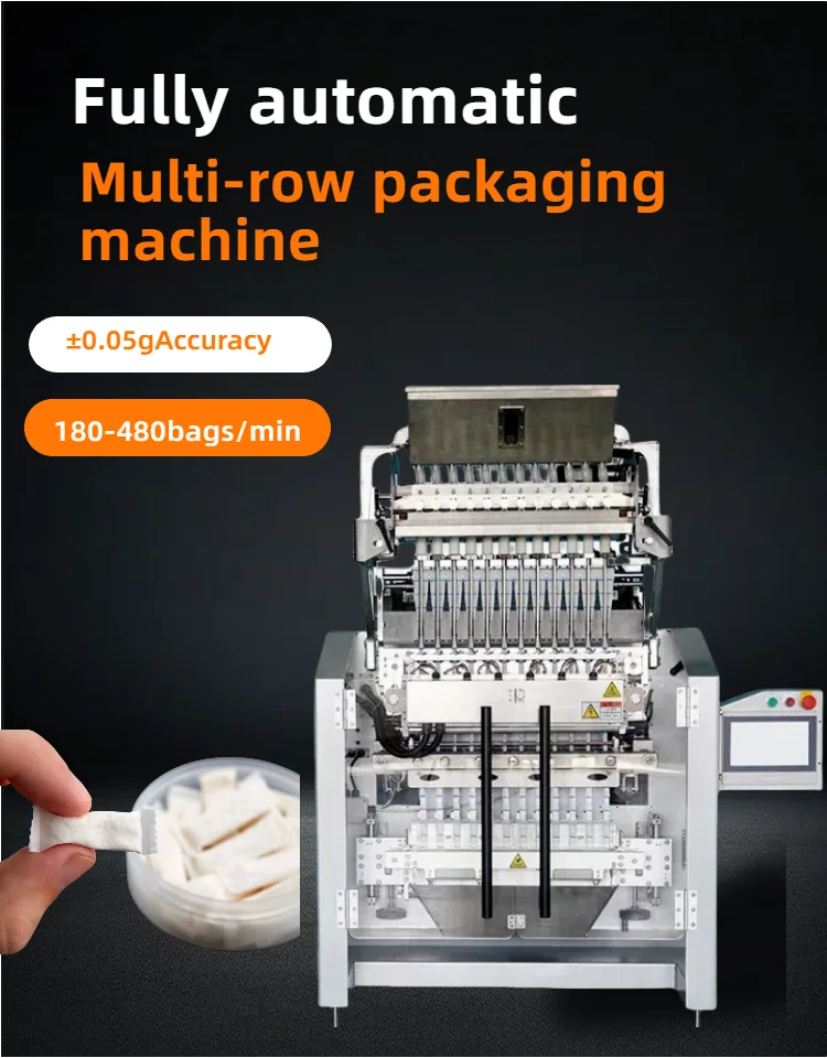 Fully Automatic Multi Lane Packing Machine with 30-50bag/min/lane Speed 1900*1150*1850mm Dimensions and 1 Year Warranty