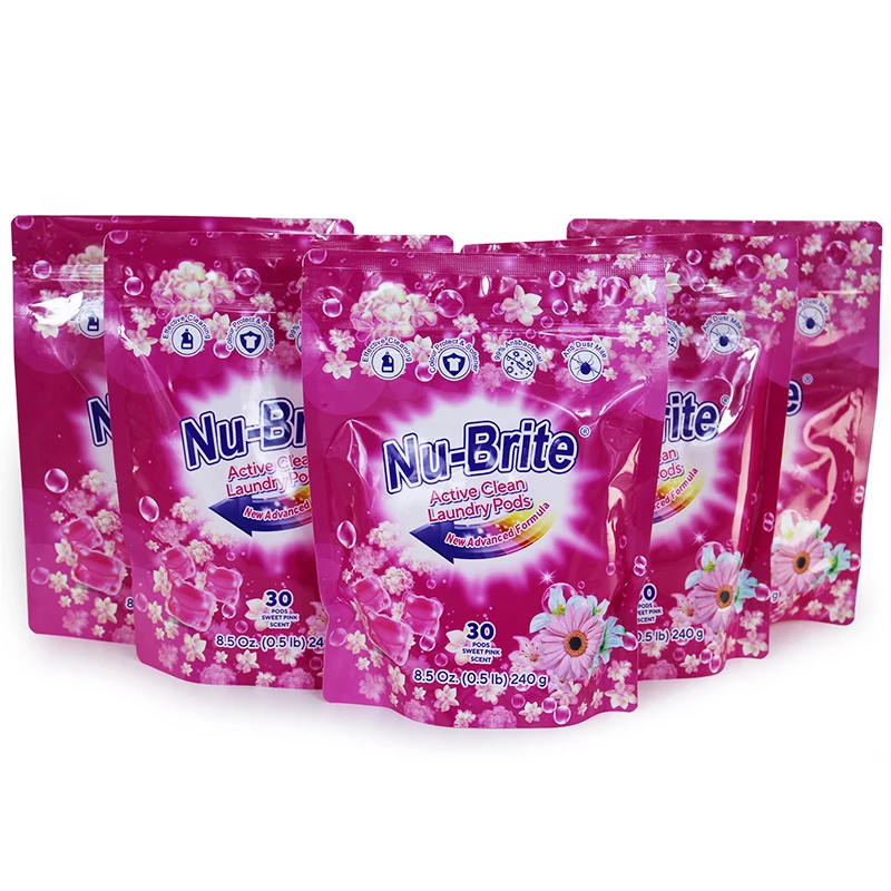 Ultra-Concentrated Eco-Friendly 40 Count Laundry Detergent Pacs Disposable 8x Cleaning Power Laundry Pods manufacture