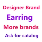 Earrings Earrings Hot Sale Big Cc Logo Gold Crystal Earrings Luxury Jewelry 925