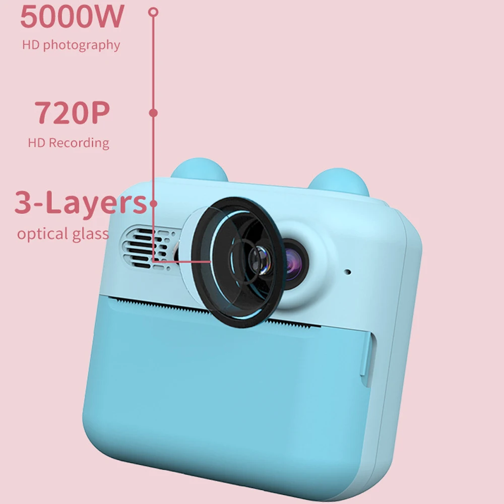 Factory Kids Camera Instant Printer Cameras Christmas BirthdayGifts for Kids Photo Paper Toddler Digital Camera