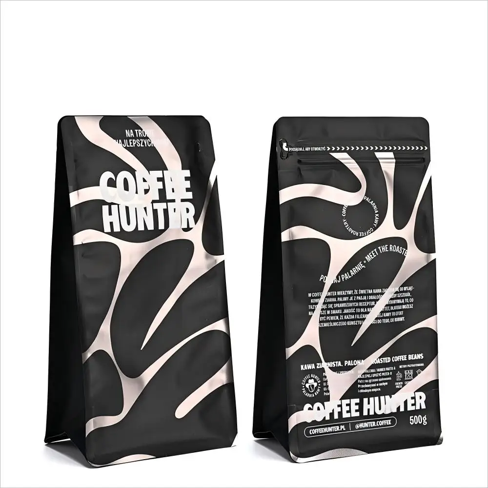 High Quality Stylish Reusable Plastic Coffee Bags for Premium Coffee Packaging in Specialty Roasteries and Online Coffee Shops factory