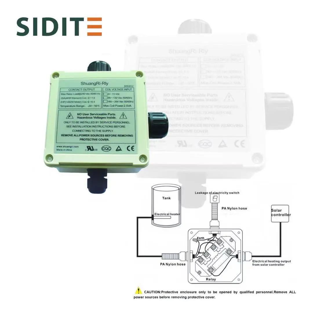 SR802 High Power 4000W Solar Water Heater Controller Heavy Duty ABS Enclosure 180-264V AC 50/60Hz IP43 Waterproof UL94 V-0 supplier