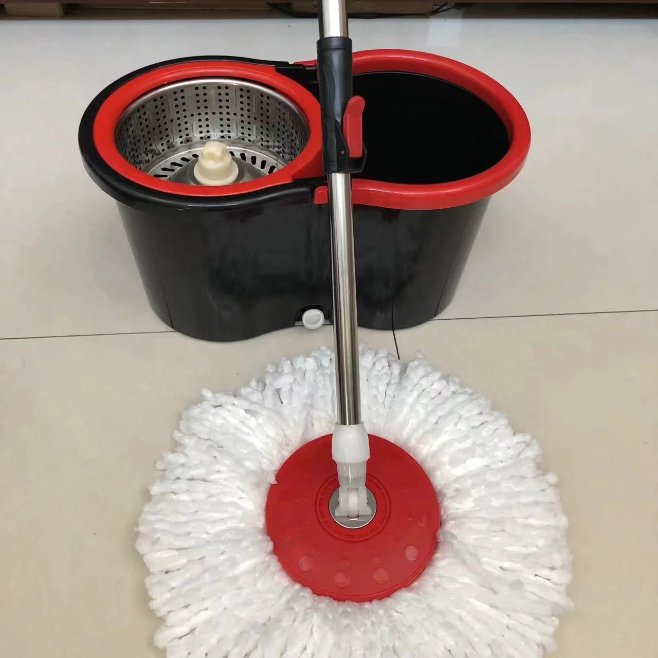 Factor Wholesaler Best Selling 360 Rotating Eight Lazy Mop With Stainless Steel Dryer Bucket Mop Set for Household Cleaning