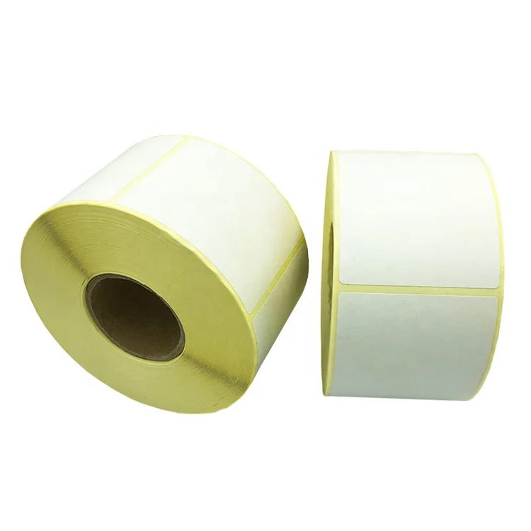 Factory Direct Selling 4*6 Adhesive Thermal Shipping Label Paper Roll,Yellow Transfer Barcode Label Roll Sticker manufacture